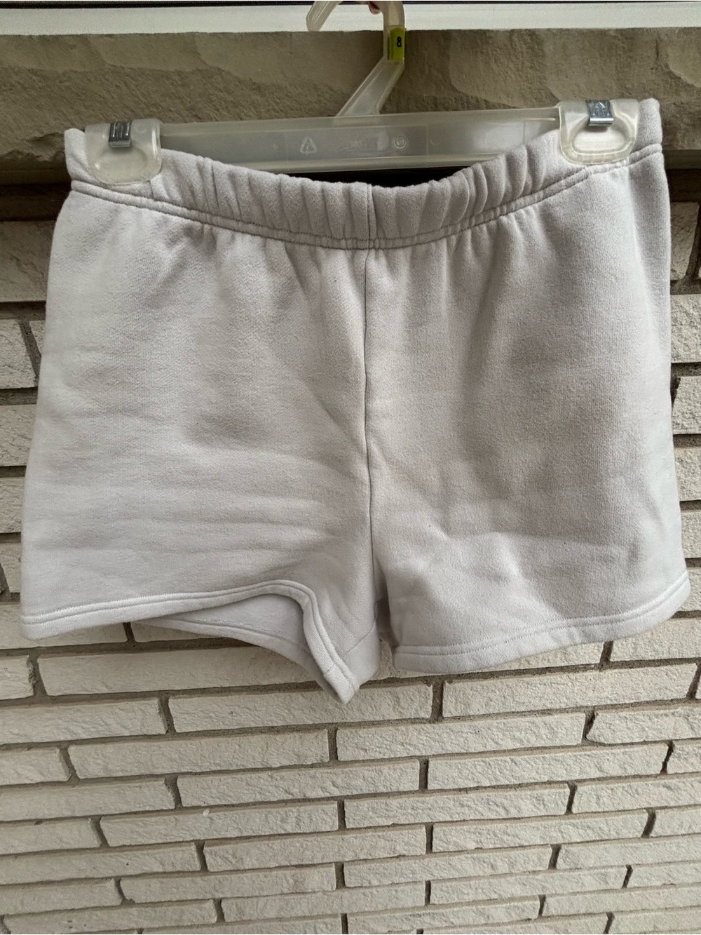 TNA CozyAF Off White Athletic Fleece Lounge Shorts